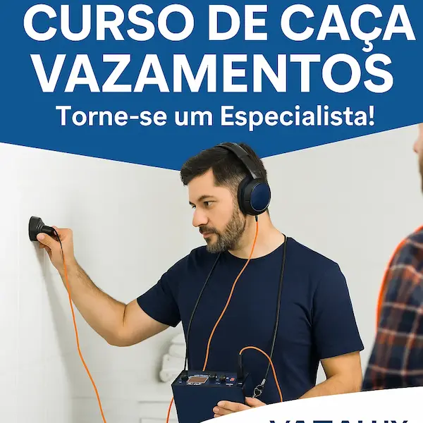Curso Vazalux de caça vazamento com geofone e equipamentos profissionais