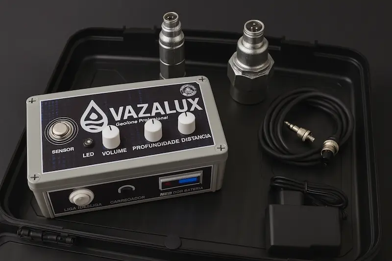 Vazalux Pro – O Melhor Geofone Profissional para Detecção de Vazamentos