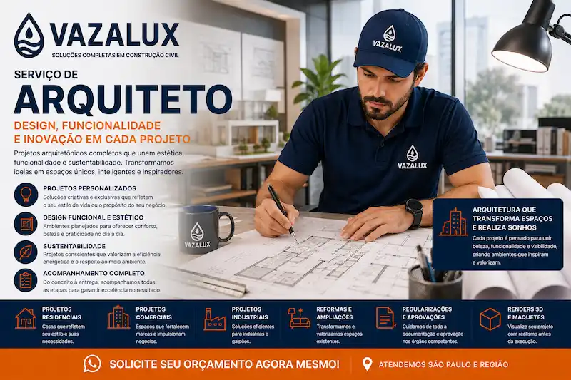 Arquiteto em São Paulo desenvolvendo projeto arquitetônico residencial comercial e reforma de interiores